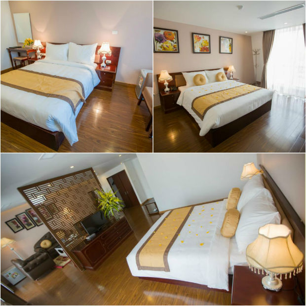 Phòng ngủ hiện đại, ấm cúng tại Khách sạn Vi's Boutique Lạng Sơn