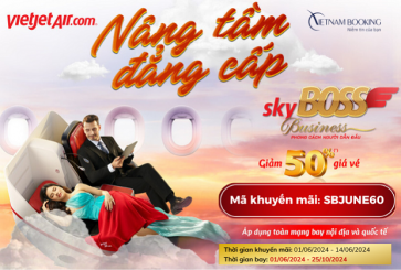 Vietjet Air ưu đãi giảm 50% giá vé hạng Business và Skyboss