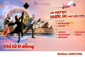 Khuyến mãi vé máy bay Vietjet đi Australia (Úc) giá chỉ từ 0 đồng